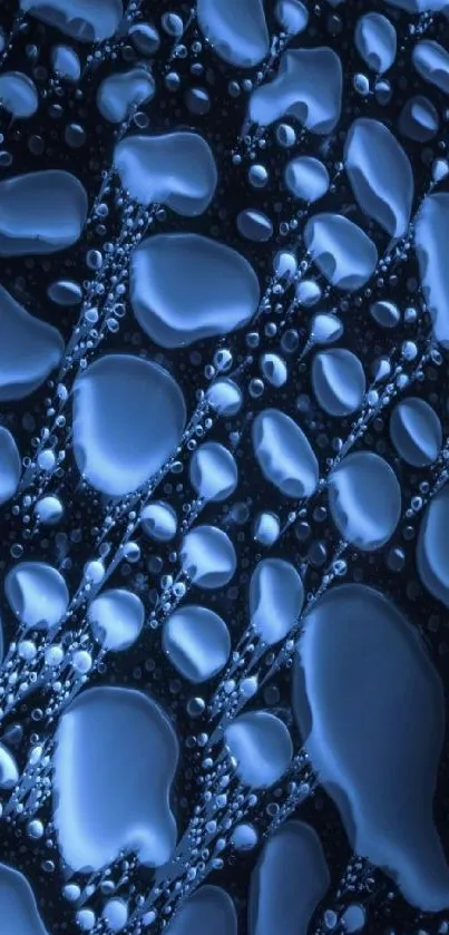 Blue abstract bubbles pattern for mobile wallpaper.