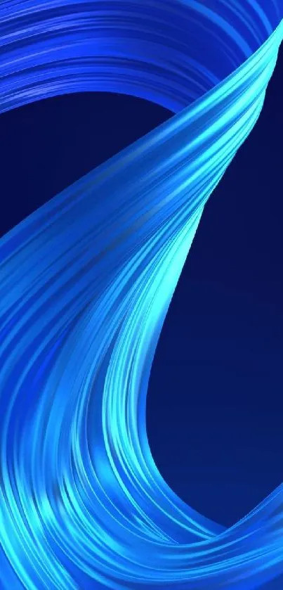 Abstract blue flowing design wallpaper for mobile devices.