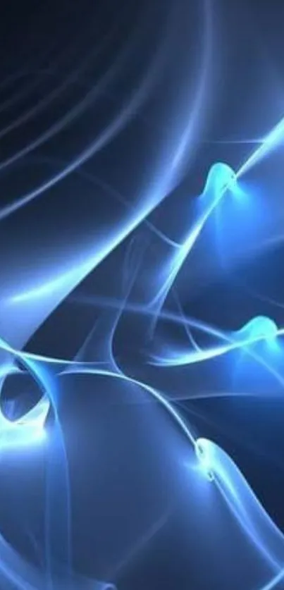 Abstract blue light pattern mobile wallpaper.