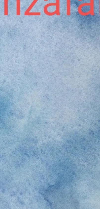 Abstract blue watercolor mobile wallpaper with serene tones.