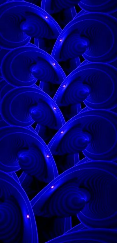 Blue abstract pattern mobile wallpaper with striking details.