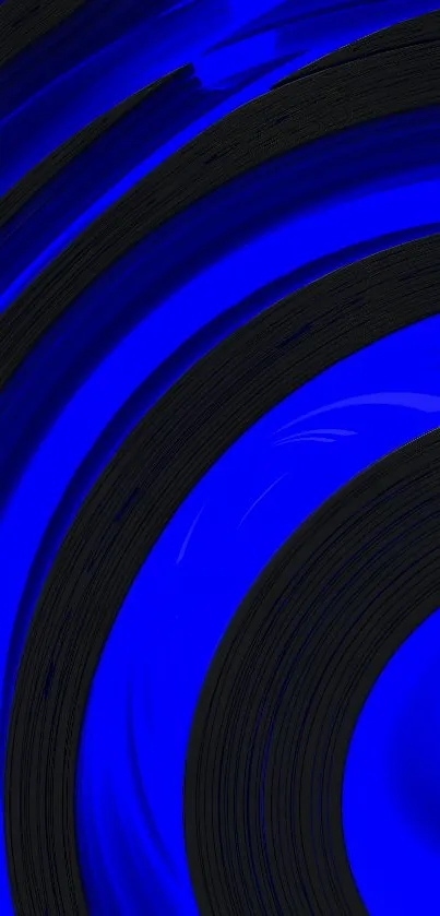 Abstract blue and black swirling mobile phone wallpaper.