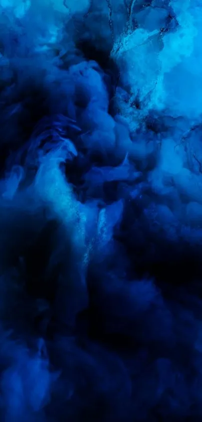 Abstract blue smoke wallpaper with vibrant textures.