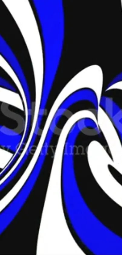 Blue and black abstract swirl mobile wallpaper.