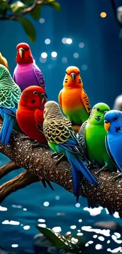 Blue Bird Parrot Live Wallpaper