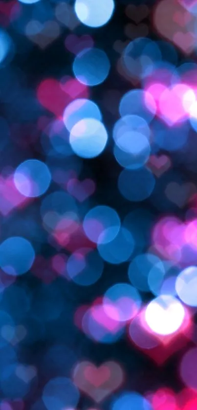 Captivating blue bokeh light wallpaper for mobile phones. Perfect for adding a serene ambiance.