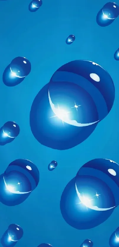 Vibrant blue bubble design wallpaper for mobile devices.