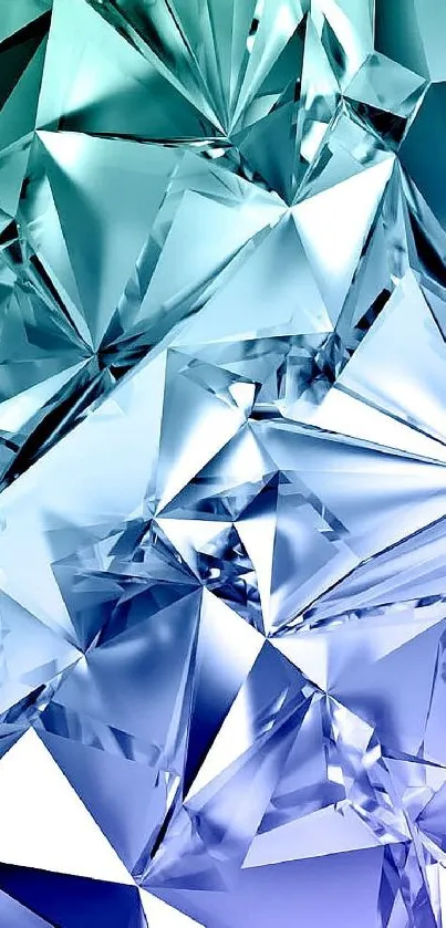 Abstract blue crystal design wallpaper for mobile phone.