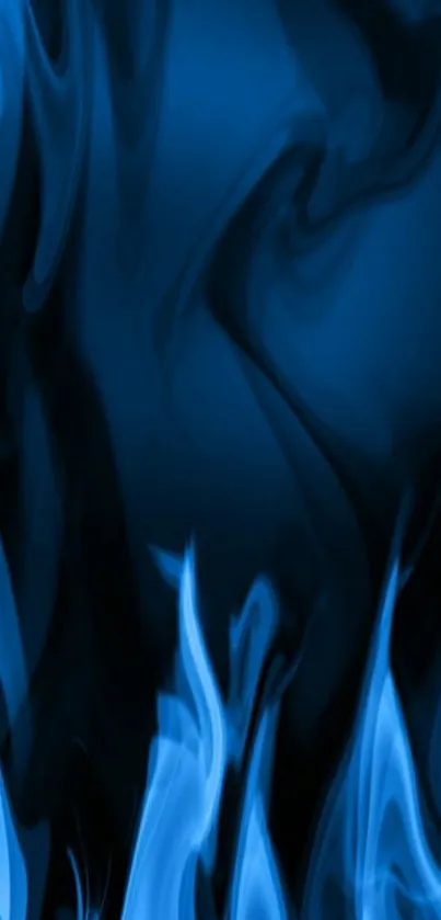 Abstract blue flame design wallpaper for mobile.