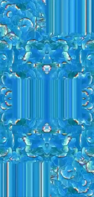 Blue floral abstract wallpaper for mobile.