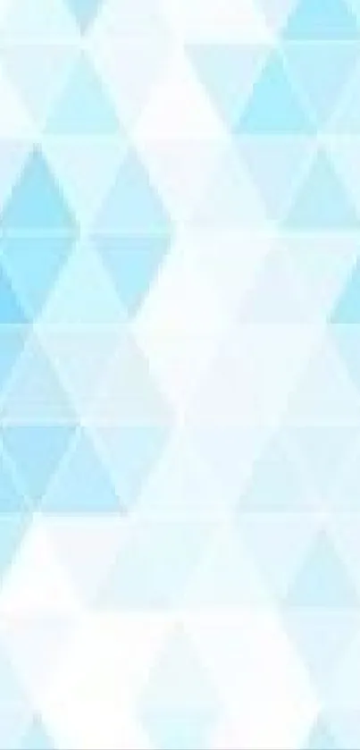 Geometric light blue triangular pattern wallpaper.