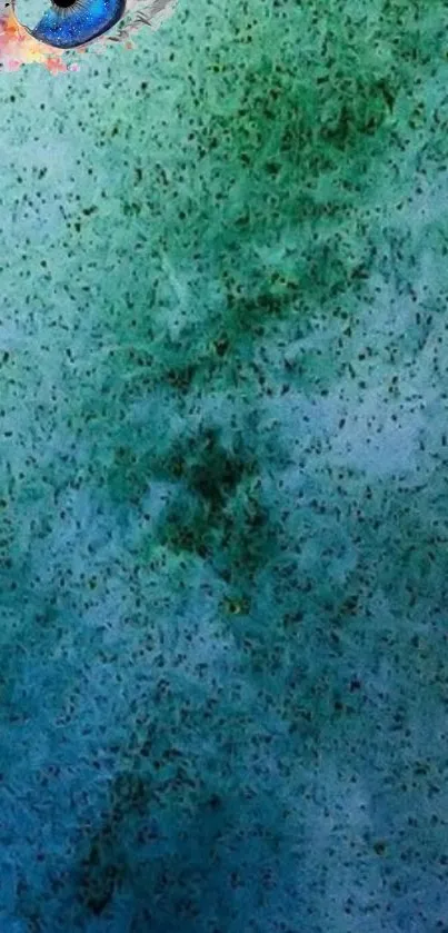 Blue-green abstract textured wallpaper with artistic flair.