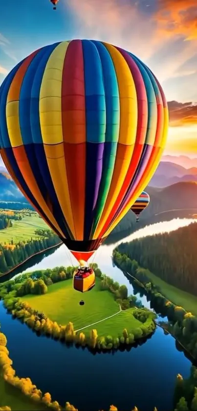 Blue Hot Air Balloon Balloon Live Wallpaper