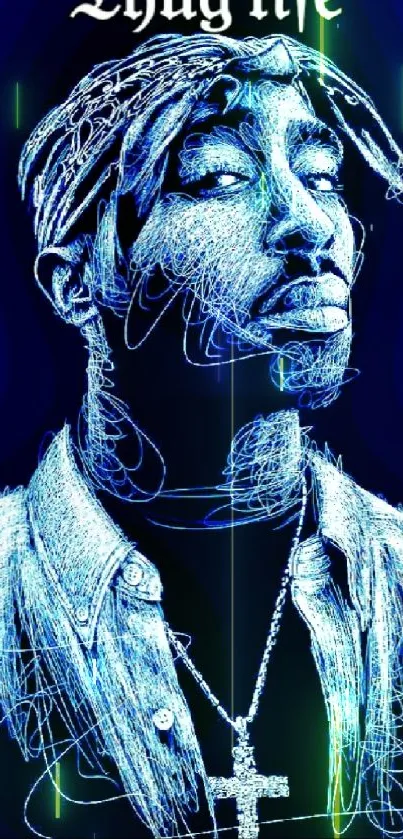 Blue Human Body Jaw Live Wallpaper