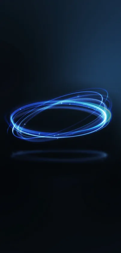 Blue Neon Circle Live Wallpaper