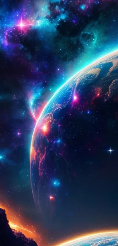 Blue Outer Space Astronomical Object Live Wallpaper