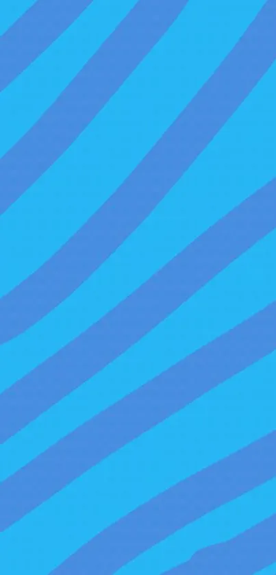 Vibrant blue striped pattern wallpaper