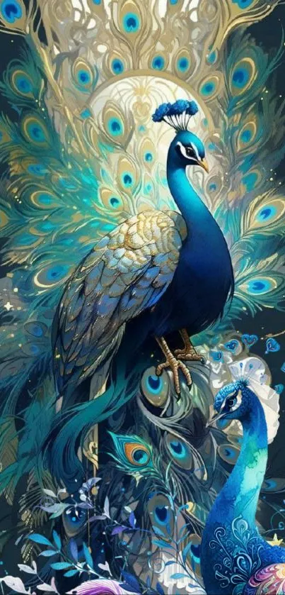 Blue Peafowl Bird Live Wallpaper