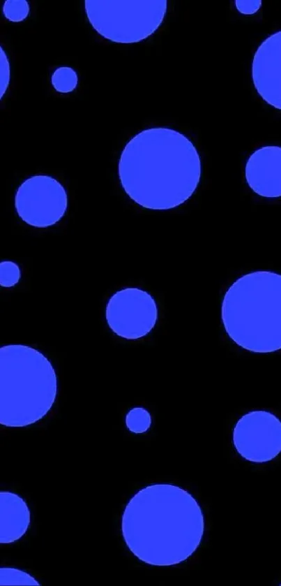 Vibrant blue circles on black background wallpaper.