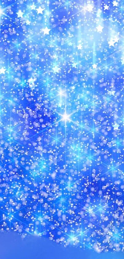 Blue Starry Night Wallpaper - free download