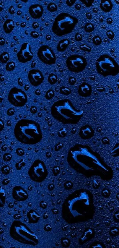 Blue texture with water droplets design wallpaper.