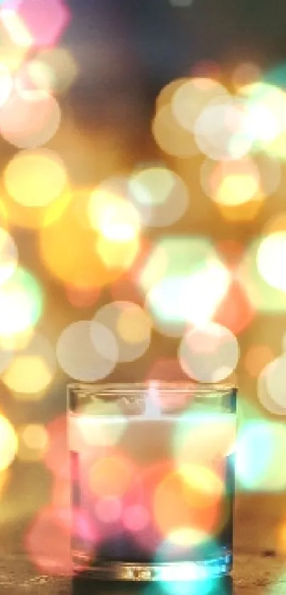 Serene candlelight with a warm bokeh background for mobile wallpaper.