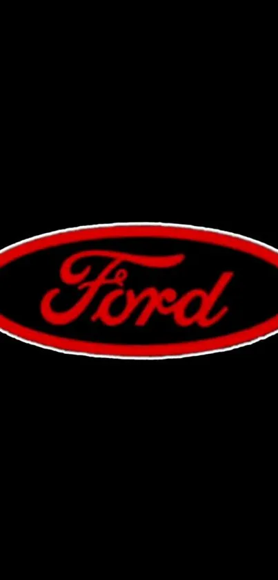 Ford logo with black background wallpaper