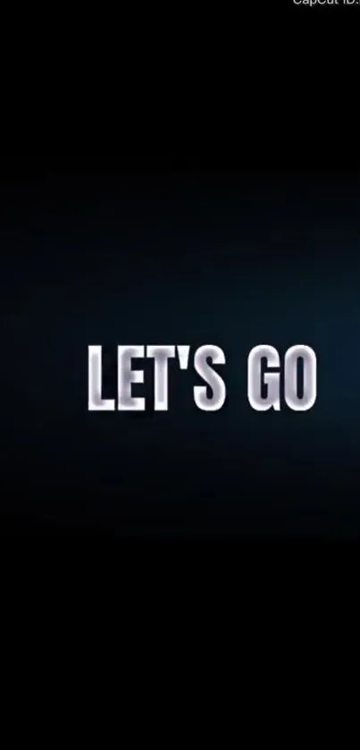 Mobile wallpaper with 'Let's Go' text on a dark blue background.