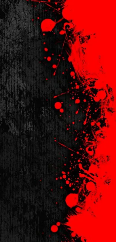 Bold red and black splash wallpaper for mobile screens.