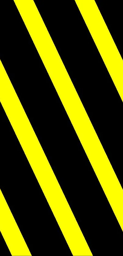 Black and yellow diagonal striped wallpaper design.