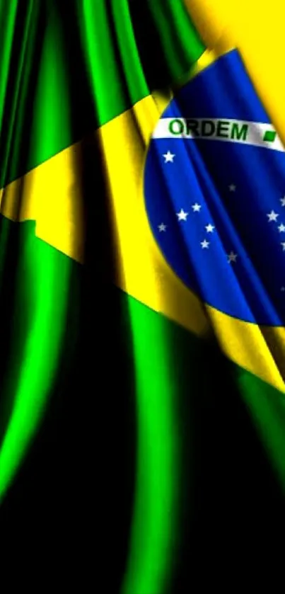 Vibrant Brazilian flag wallpaper for mobile.