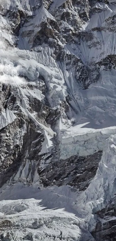 Breathtaking view of snow-covered mountain peak.