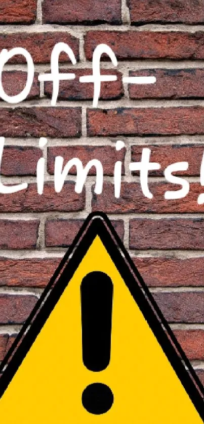 Brick wall background with caution sign and 'Off-Limits' text.