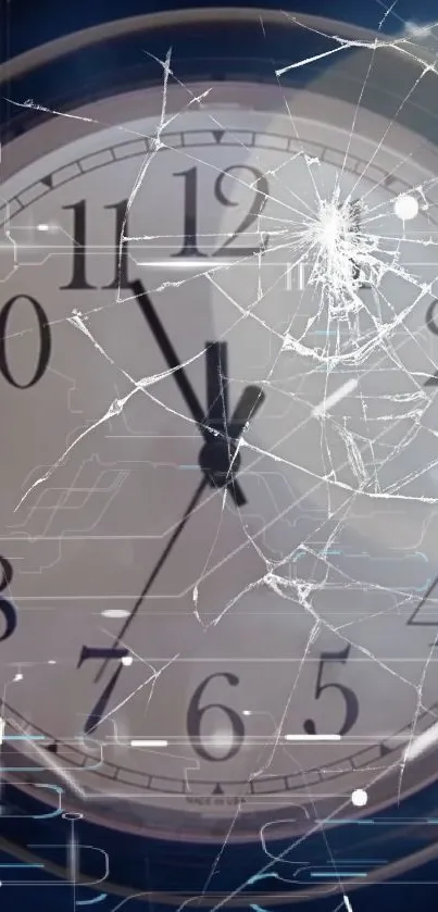 Shattered clock face with intricate details and timeless appeal.