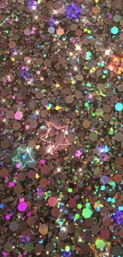 Brown Purple Glitter Live Wallpaper