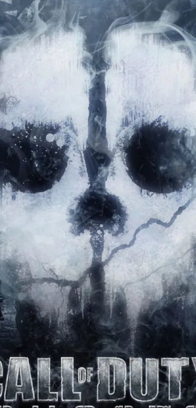 Call of Duty Ghosts wallpaper with dark blue tones and iconic skull imagery.