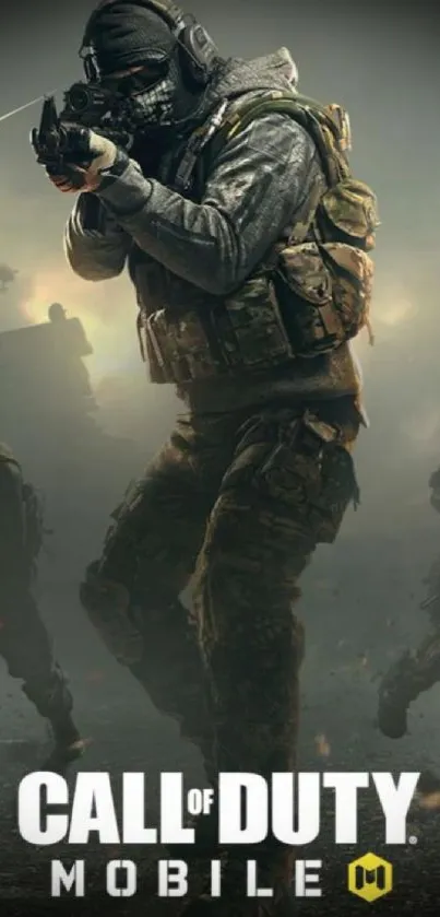 Call of Duty Mobile wallpaper with soldiers in action.