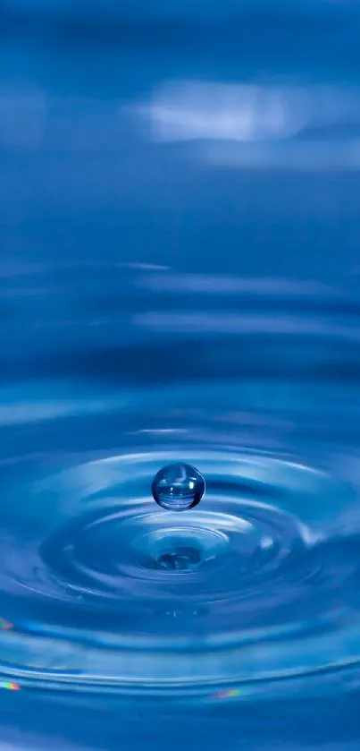 Close-up of a blue water ripple with serene and calming effect.