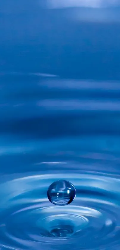 Serene blue water ripples create a calming visual experience.