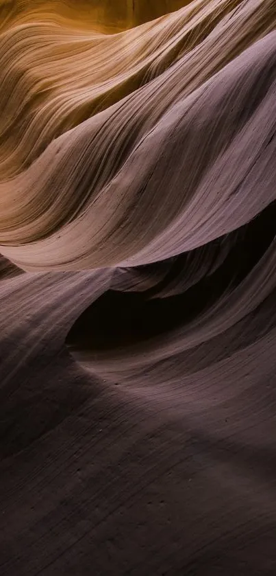 Canyon mobile wallpaper with flowing rock formations.