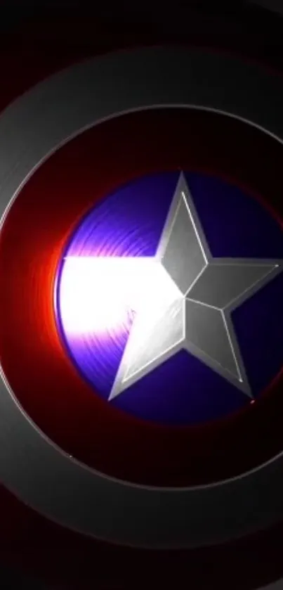 Captain's shield with red, white, and blue star design.