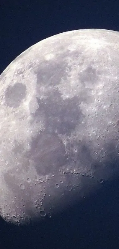 High-definition moon surface wallpaper showcasing lunar craters and details.