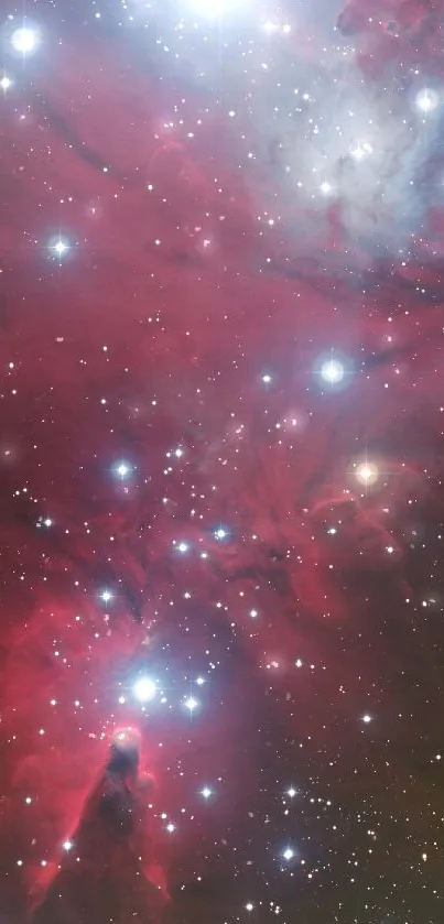 Vibrant nebula galaxy with stars and colorful cosmic clouds.