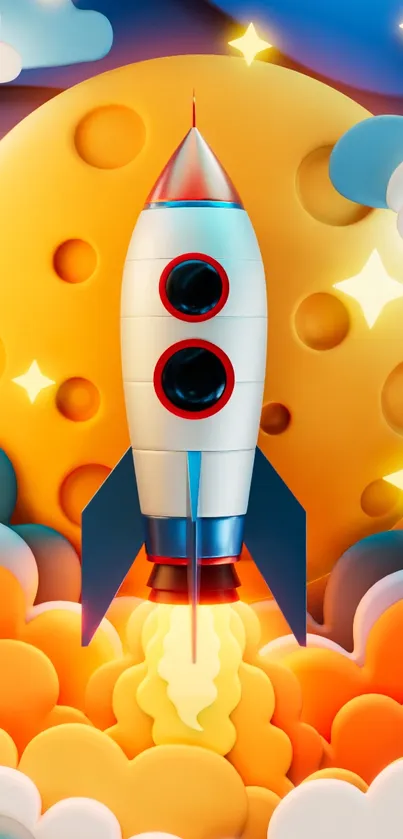 Cardboard Rocket Dual Wallpaper Live Wallpaper