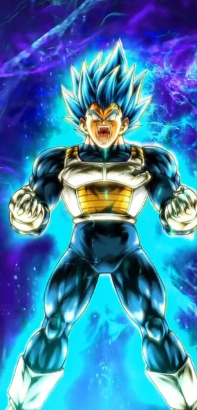 Cartoon Art Electric Blue Live Wallpaper