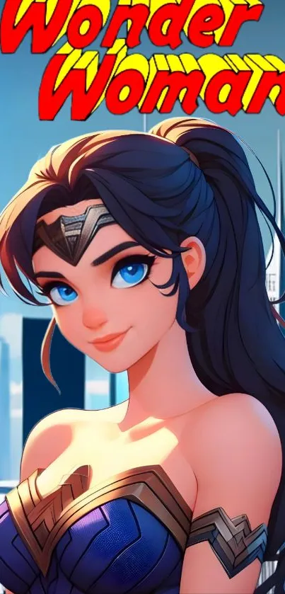 Cartoon Facial Expression Wonder Woman Live Wallpaper