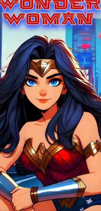 Cartoon Wonder Woman Poster Live Wallpaper