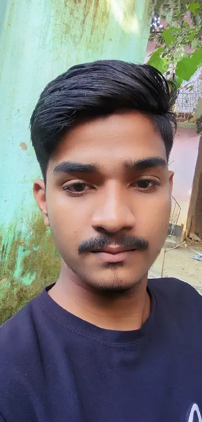 Casual outdoor portrait of a young man.