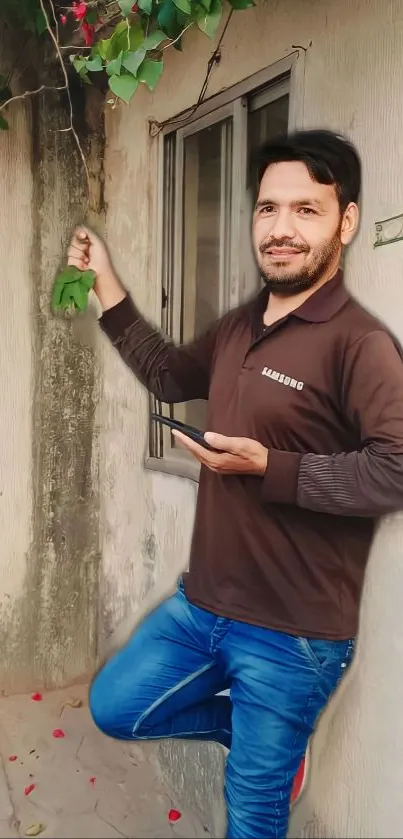 Person in casual attire posing outdoors with a smile.