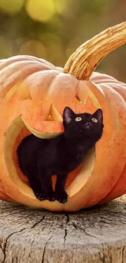 Cat Pumpkin Felidae Live Wallpaper